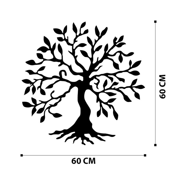 Wallity Tree Metal Wall Decor Negro